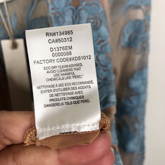 NEW For Love & Lemons Temecula Maxi Dress in Rainsong Light Blue Size XS - Picture 10 of 13